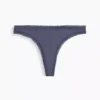 Softest Organic Stretch Cotton Lace-Trim Thong