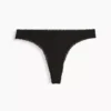Softest Organic Stretch Cotton Lace-Trim Thong