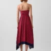 Stripe Handkerchief Midi Dress