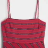 Stripe Handkerchief Midi Dress