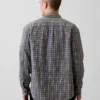 Sunwashed Twill Relaxed Plaid Shirt