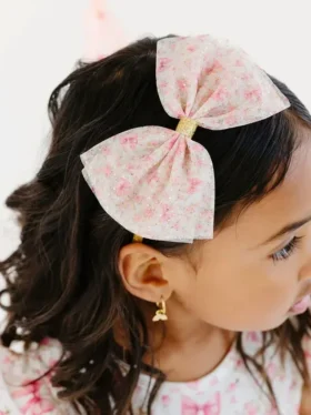 Sweet Wink Ditsy Floral Tulle Bow Headband