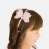 Sweet Wink Heart Charm Glitter Bow Headband