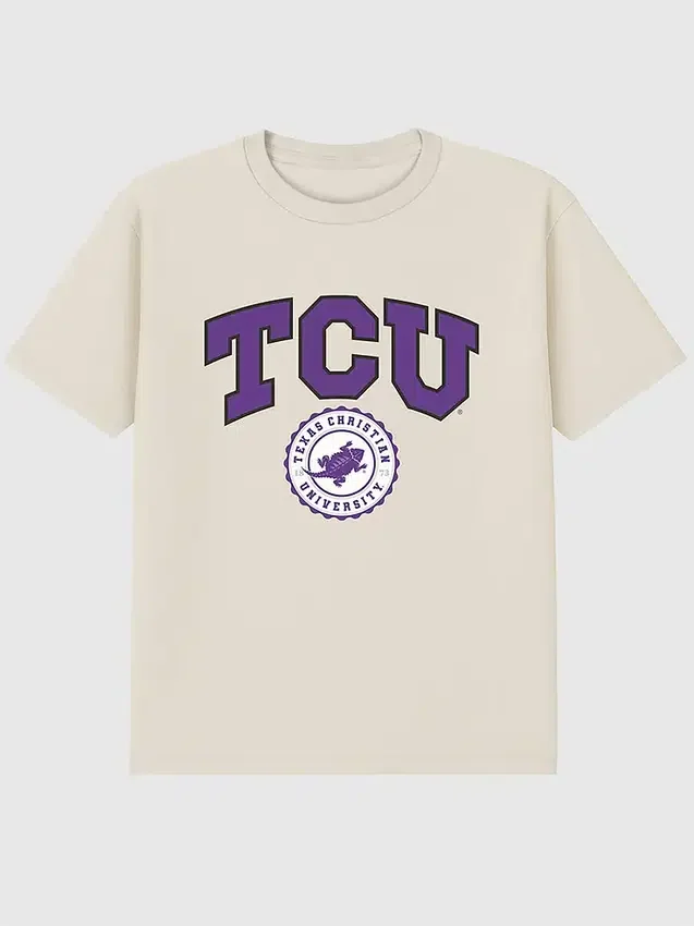 Tcu Texas Christian University Collegiate Seal Dark Graphic T-Shirt