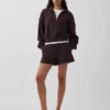 Textured Cotton Oversized Half-Zip Pullover