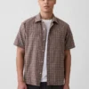 Textured Linen-Cotton Shirt