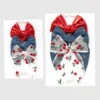 The Cherry Bow Clip Set