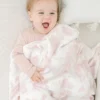 The Gilded Bird Spring Toile Bamboo Baby Blanket