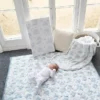 The Gilded Bird Spring Toile Quilted Playmat
