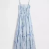 Tiered Tie-Back Maxi Dress
