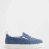 Toddler Denim Brannan Bear Slip-On Sneakers