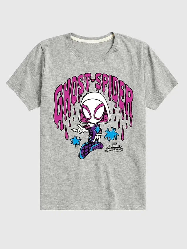 Toddler Marvel Scribble Ghost Spider Short Sleeve T-Shirt