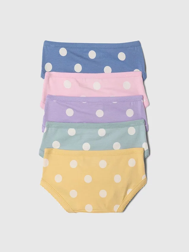 Toddler Organic Stretch Cotton Bikini Briefs (5-Pack)