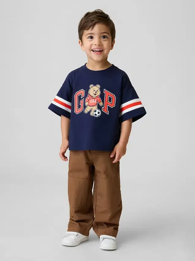 Toddler Pull-On Baggy Double-Knee Carpenter Pants