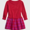 Toddler Ribbed Sweater Mix-Media Dress