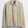 Twill Straight-Hem Shirt