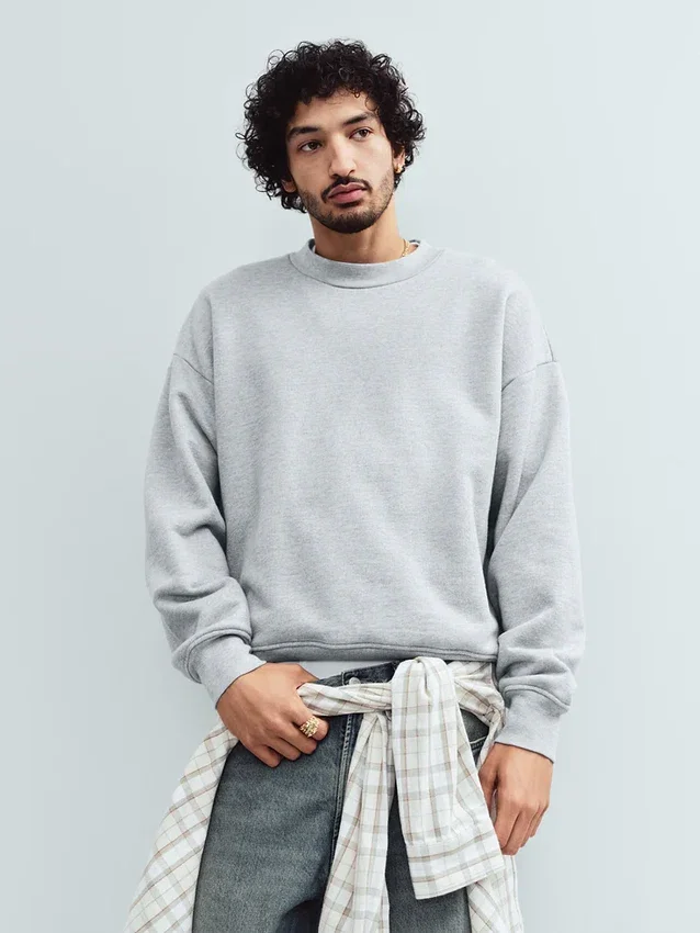 Twill Straight-Hem Shirt