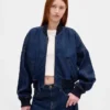 Ultrasoft Denim Bomber Jacket