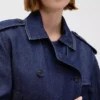 Ultrasoft Denim Crop Trench Jacket