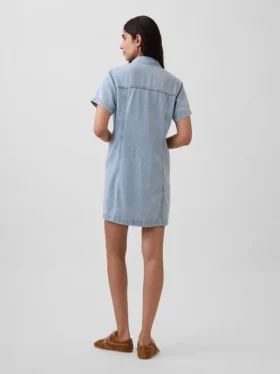 Ultrasoft Denim Mini Shirtdress