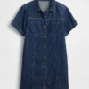 Ultrasoft Denim Mini Shirtdress