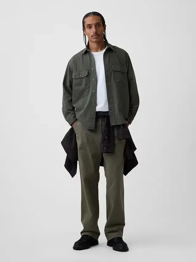 Ultrasoft Denim Relaxed Utility Shirt