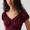 V-Neck Ruffle Hem Maxi Dress