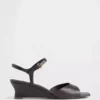 Vegan Leather Wedge Sandals