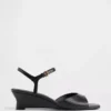 Vegan Leather Wedge Sandals