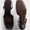 Vegan Leather Wedge Sandals
