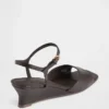 Vegan Leather Wedge Sandals