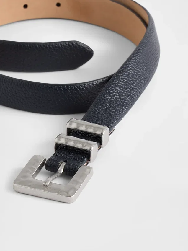 Vegan Pebble Leather Belt