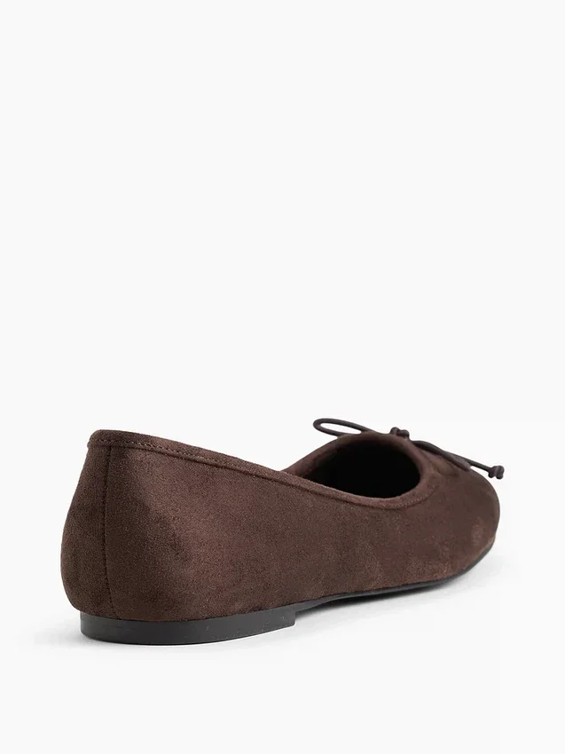 Vegan Suede Ballet Flats