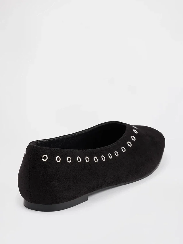 Vegan Suede Ballet Flats