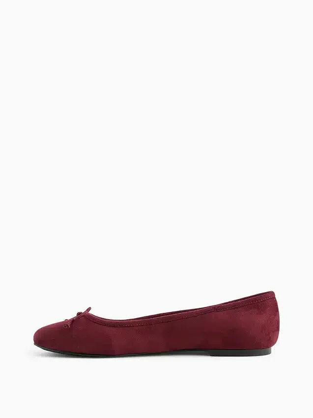 Vegan Suede Ballet Flats