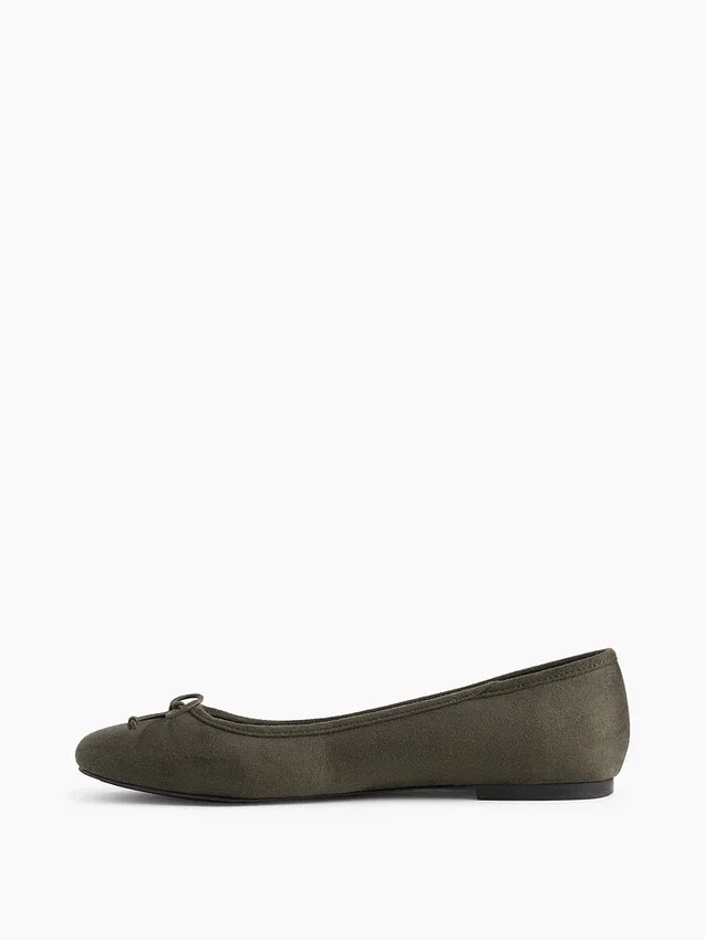 Vegan Suede Ballet Flats