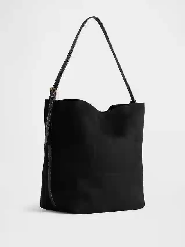 Vegan Suede Bucket Bag