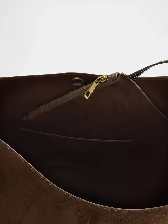 Vegan Suede Bucket Bag
