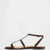 Vegan Suede T-Strap Sandals