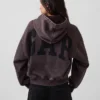 Vintagesoft Crop Logo Hoodie