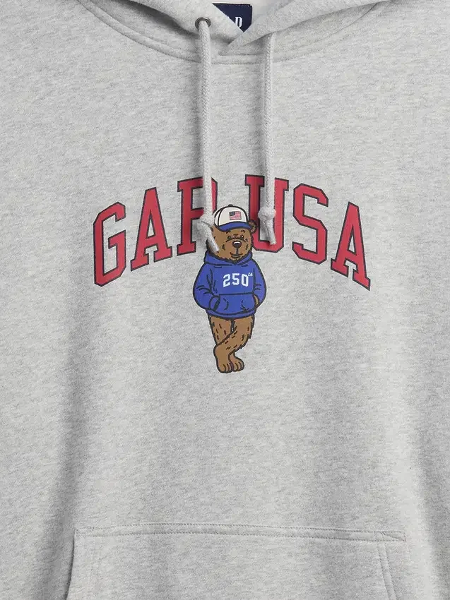 Vintagesoft Oversized Americana Logo Hoodie