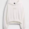 Vintagesoft Oversized Crop Logo Hoodie