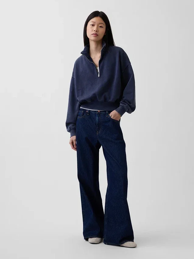 Vintagesoft Oversized Half-Zip Wedge Pullover