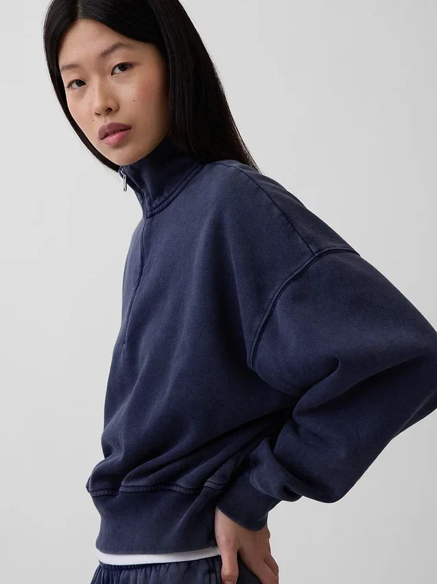 Vintagesoft Oversized Half-Zip Wedge Pullover