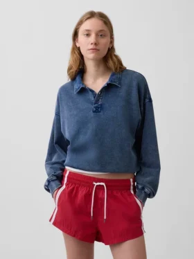 Vintagesoft Terry Oversized Polo Sweatshirt