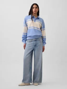 Vintagesoft Terry Oversized Polo Sweatshirt