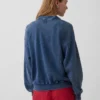 Vintagesoft Terry Oversized Polo Sweatshirt