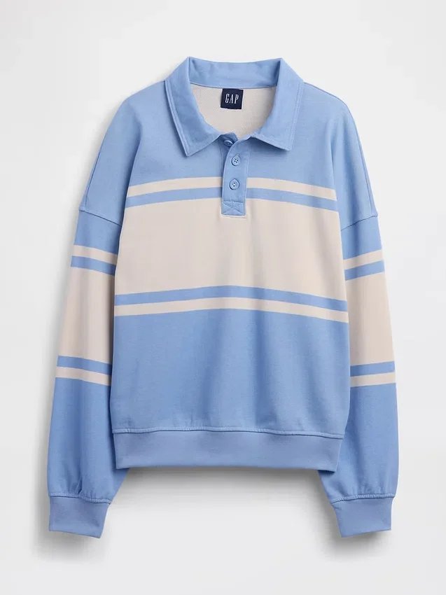 Vintagesoft Terry Oversized Polo Sweatshirt