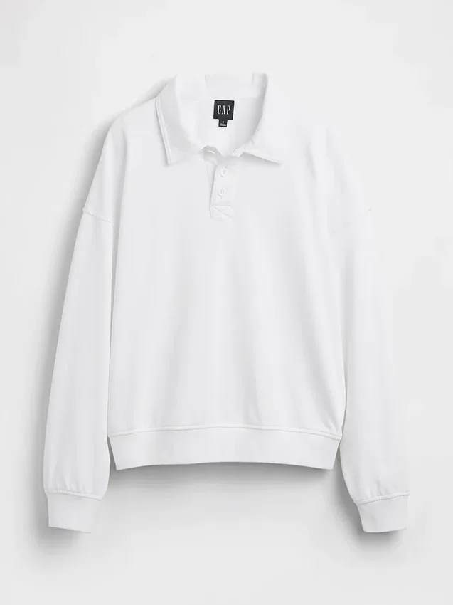 Vintagesoft Terry Oversized Polo Sweatshirt