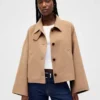 Wool-Blend Swing Jacket